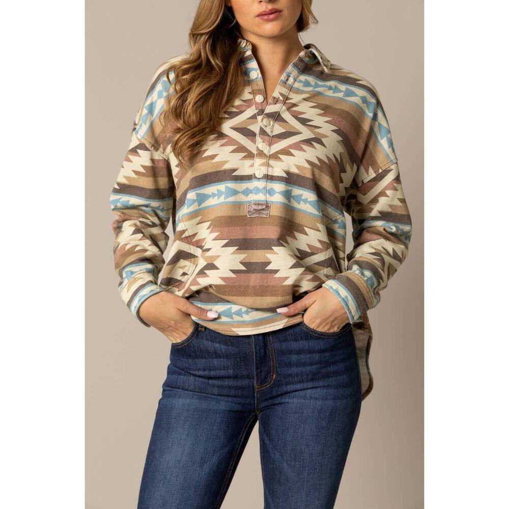 NEW KIMES RANCH women's judith pullover in brown